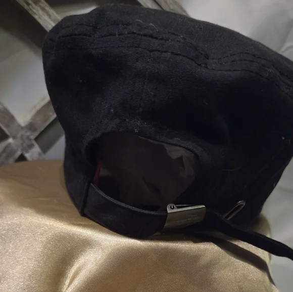 Biker Babe Energy 🏍️ Harley-Davidson Black Cadet Cap Lace Up Chain Detail - Picture 4 of 10